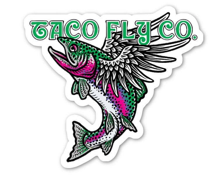 Flying High Trout Vinyl Sticker