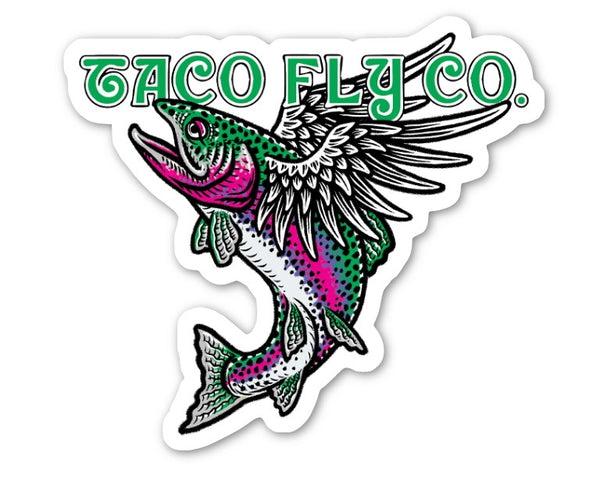 Flying High Trout Vinyl Sticker